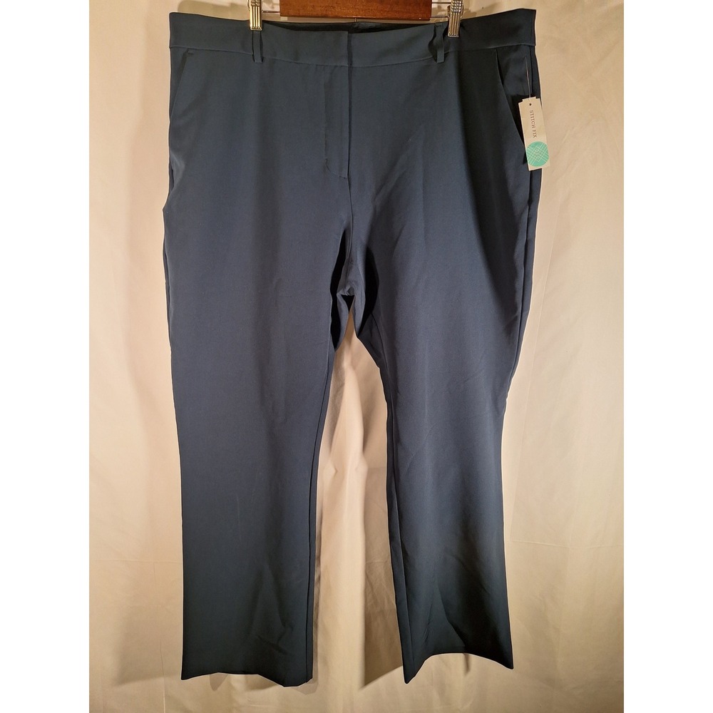 41 Hawthorn Cameron Bootcut Trouser Pant Navy Blue Plus Size 24W New With Tags